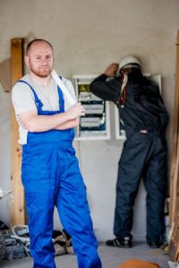 electricians on work